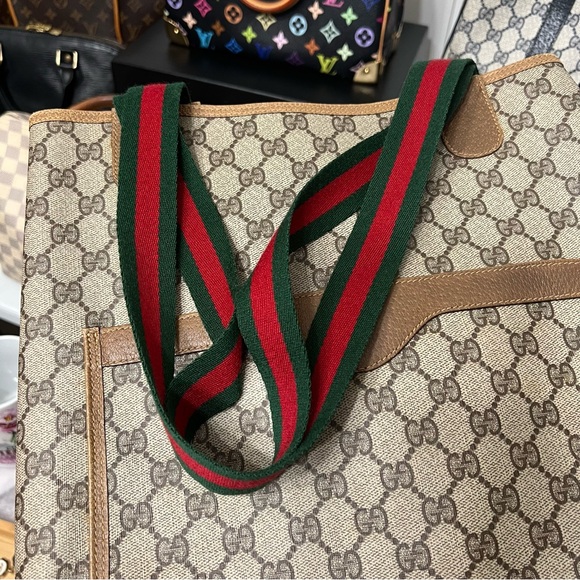 Vintage Gucci | Sherry Web Shoulder Tote - Picture 8 of 9